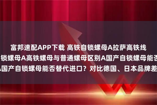 富邦速配APP下载 高铁自锁螺母A拉萨高铁线缆支架连接使用高铁自锁螺母A高铁螺母与普通螺母区别A国产自锁螺母能否替代进口？对比德国、日本品牌差距在哪？