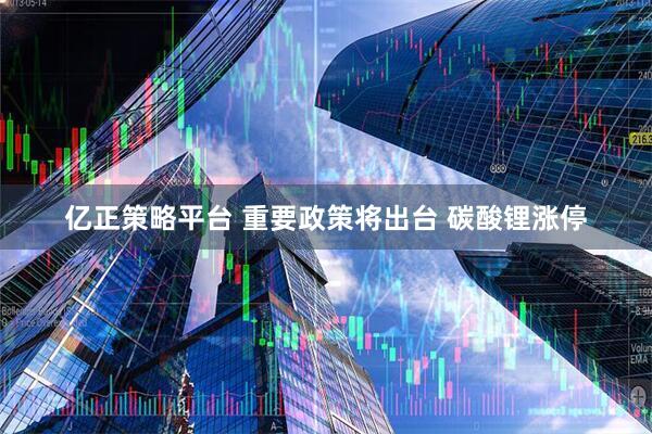 亿正策略平台 重要政策将出台 碳酸锂涨停